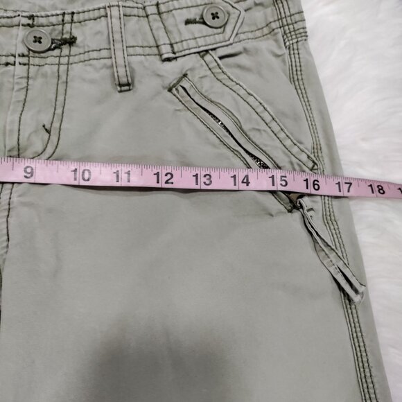 Jordache Vintage Twee Extra Low Cargo Capri Pants Embroidered Women's Size 6 - Picture 11 of 13